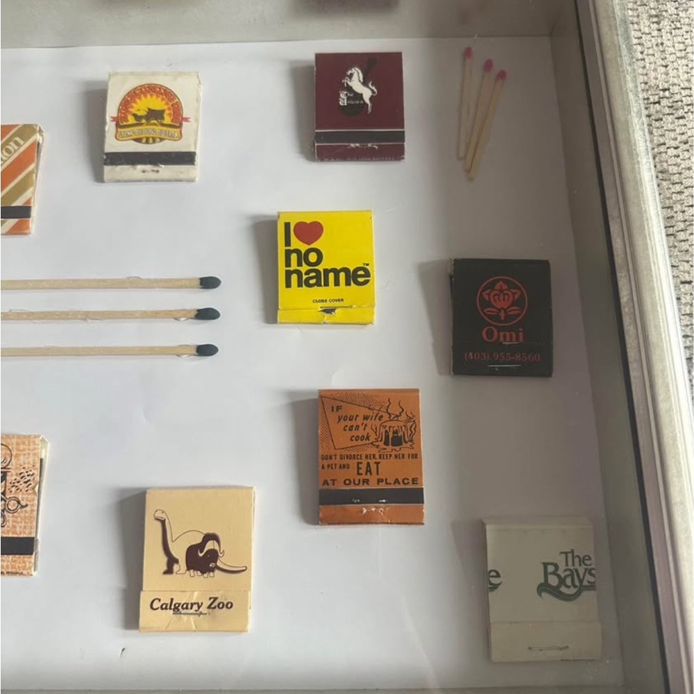 Framed Matchbook Collection Display - Picture 3 of 6